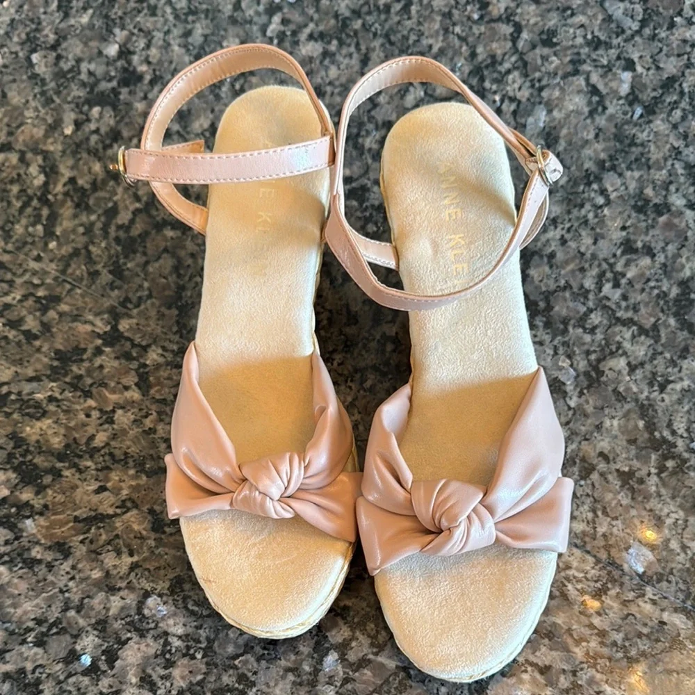 Anne Klein Pink Wedge Sandals NWT